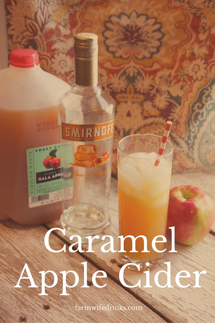 Caramel Apple Cider Cocktail - The Farmwife Drinks