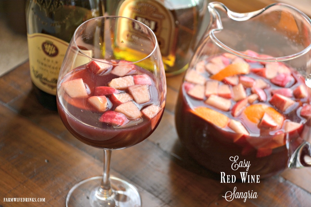 Easy Red Wine Sangria - The Farmwife Drinks