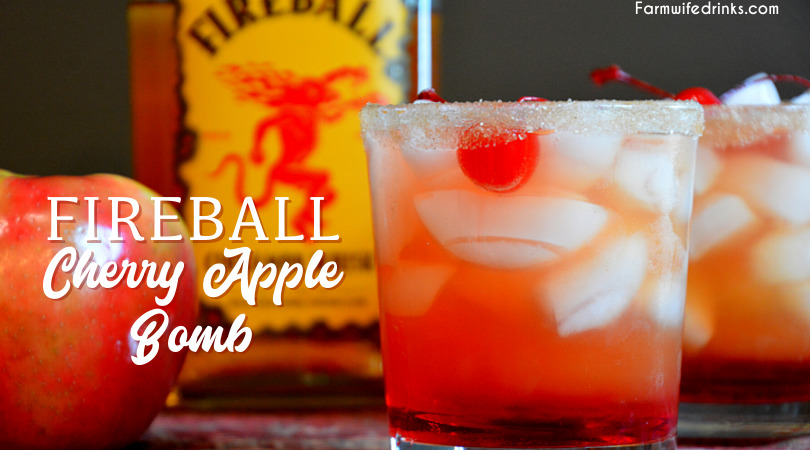 Fireball Cherry Apple Bomb Cocktail - Farmwife Drinks