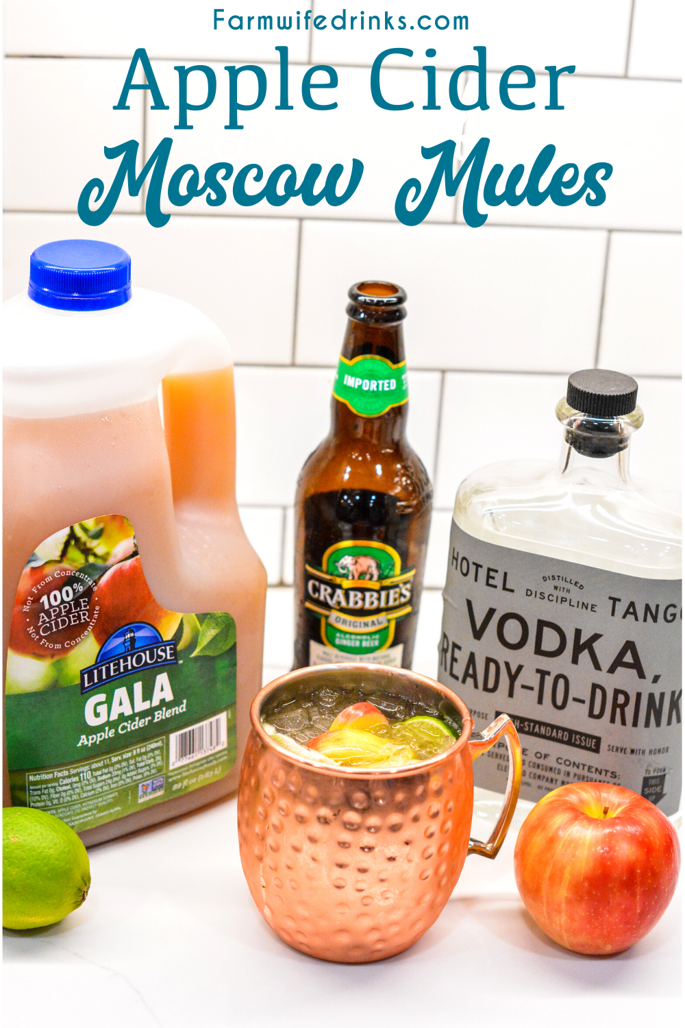 Apple Cider Moscow Mules Pitchers - The Farmwife Drinks