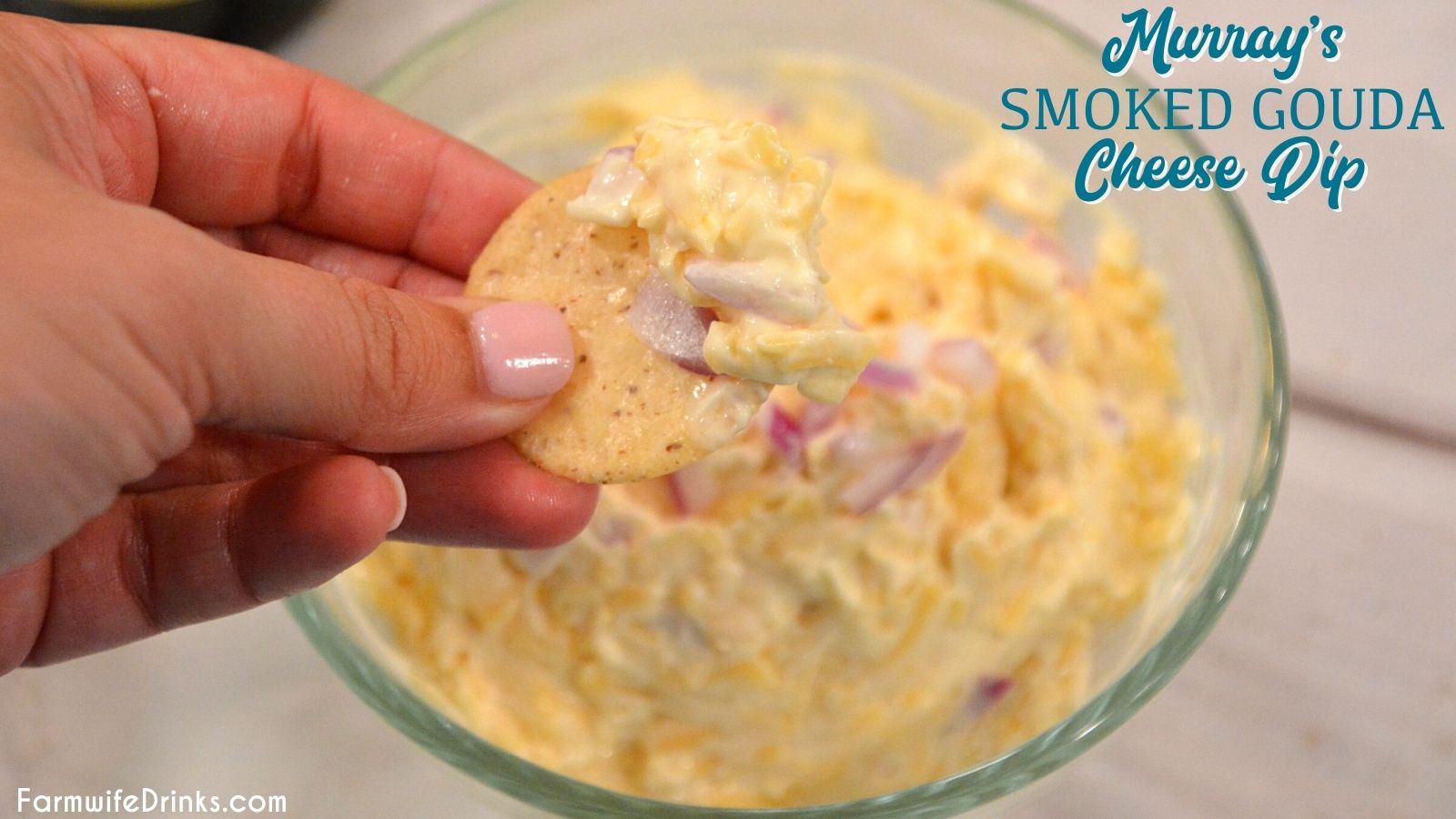 Murray's smoked gouda cheese dip is a simple cheese dip recipe using 4 simple ingredients that creates complex flavors for an easy appetizer.