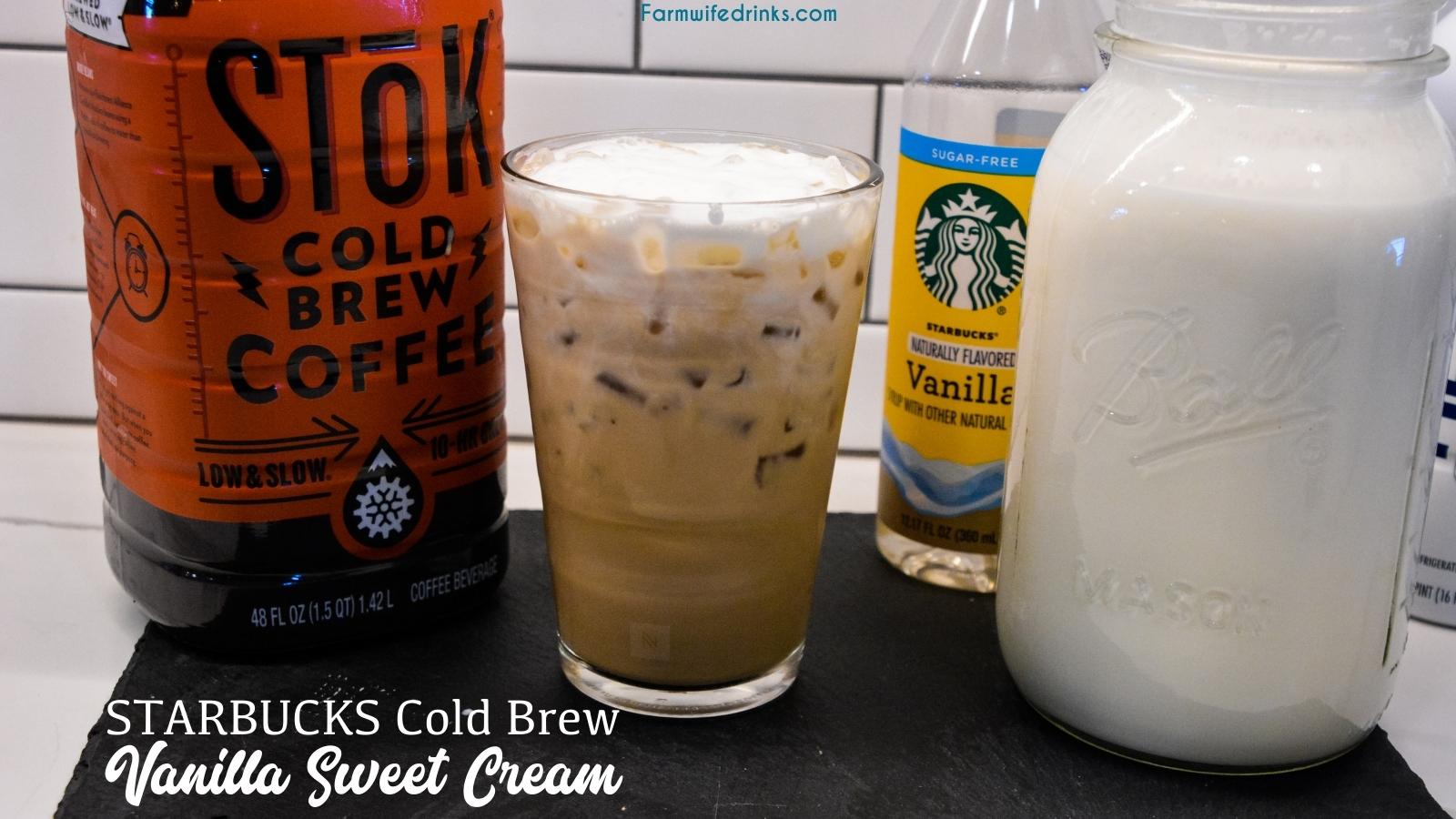 Homemade Vanilla Sweet Cream Cold Brew - Fit Foodie Finds