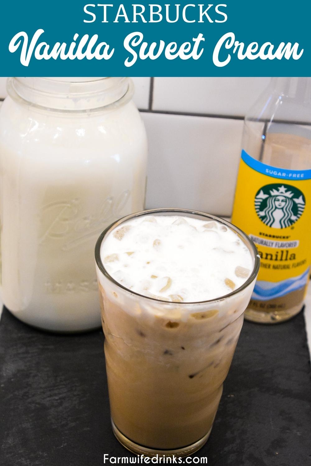 Starbucks Vanilla Sweet Cream Cold Foam at home! 